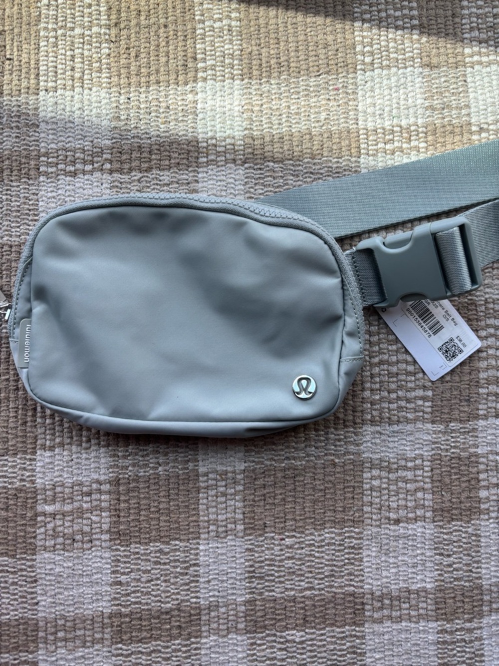 lululemon athletica Light Gray Belt Bag with Adjustable Strap